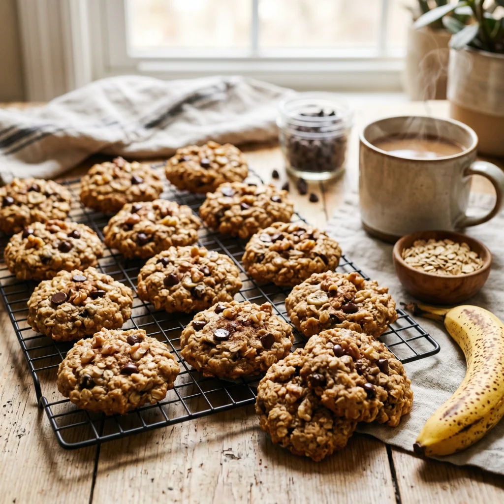 banana oatmeal breakfast cookies