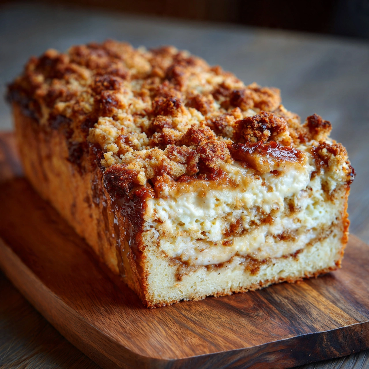 Apple Crisp Cheesecake Bread