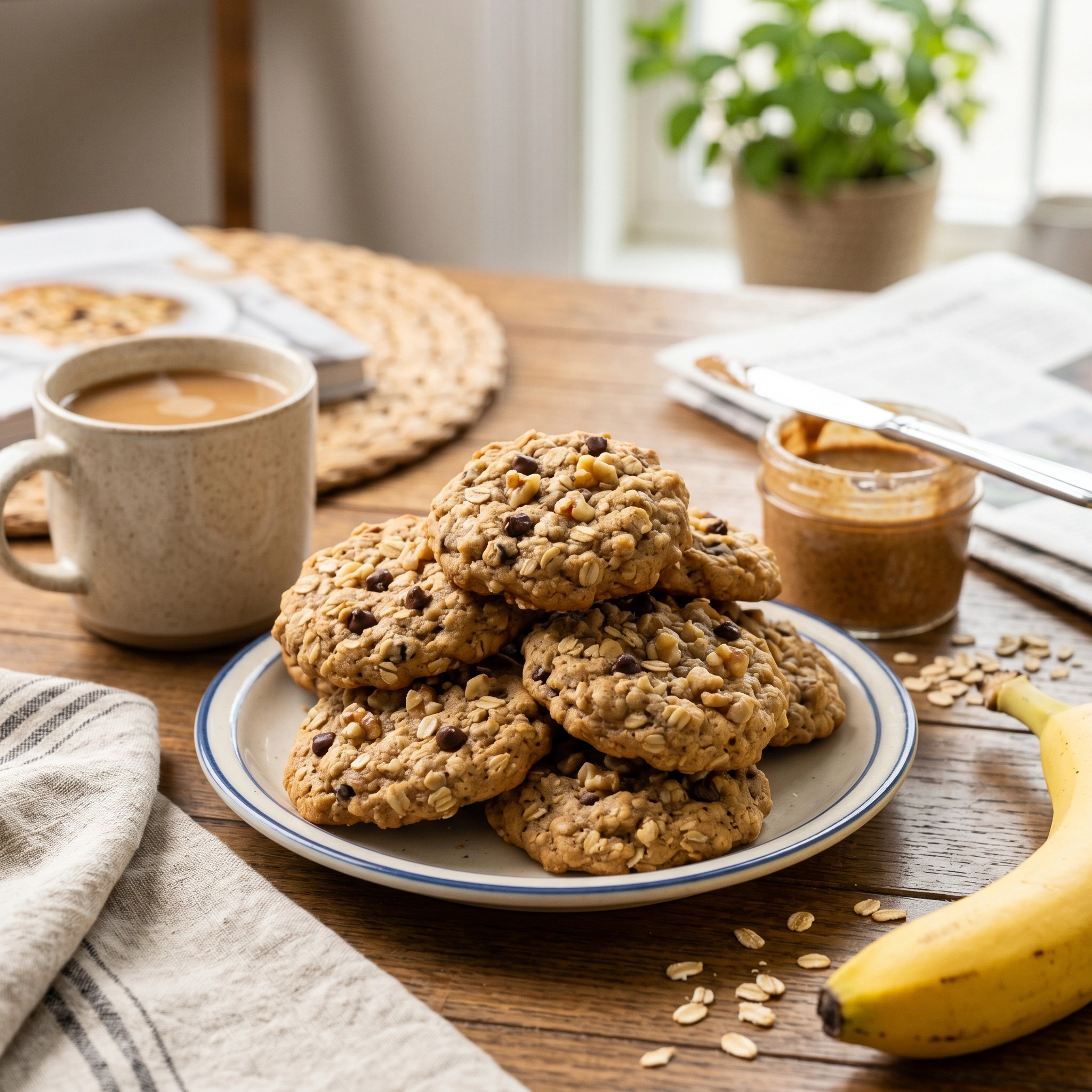 Banana Oatmeal Breakfast Cookies