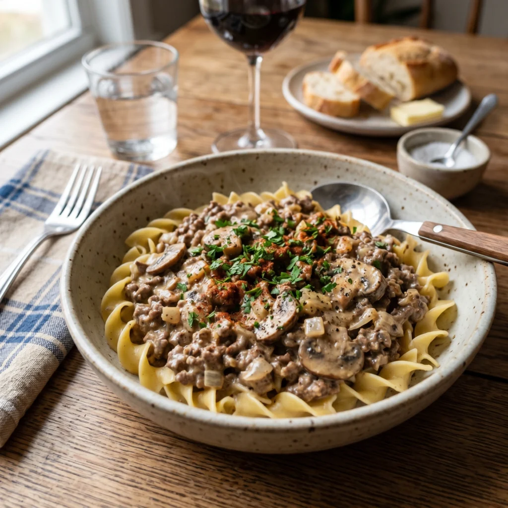 Beef Stroganoff with Ground Beef: The Creamy, Budget-Friendly Comfort Dish You’ll Make Every Week