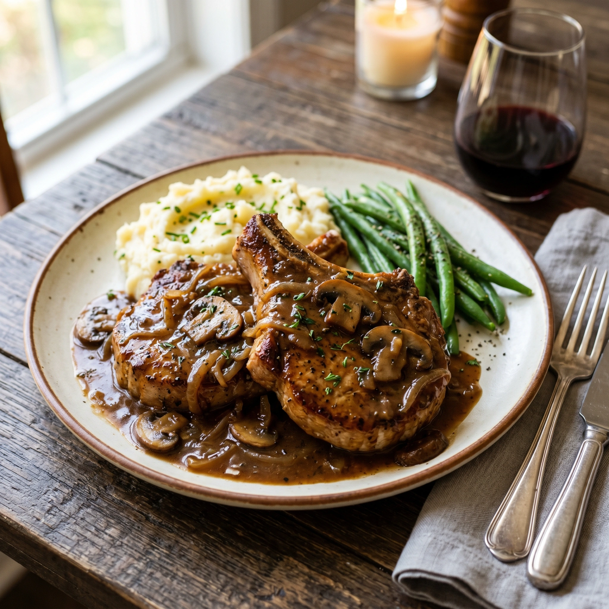 Smothered pork chops